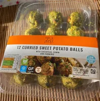 12 curried sweet potato balls