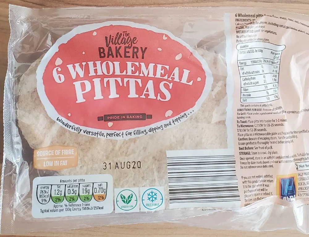 Wholemeal pitta