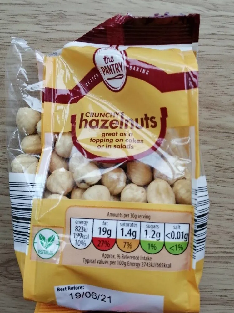 Crunchy hazelnuts
