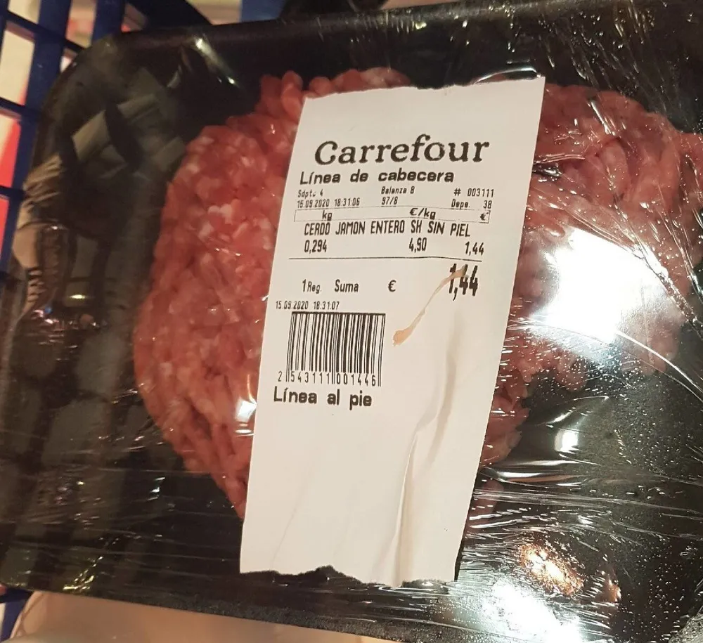 Cerdo jamon entero sh sin piel