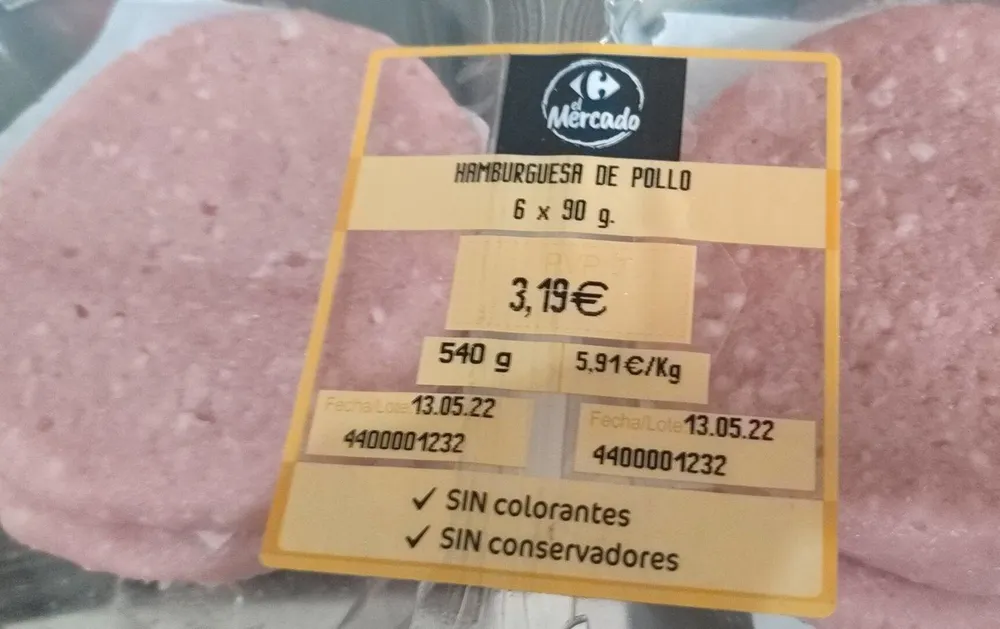 Hamburguesa de pollo