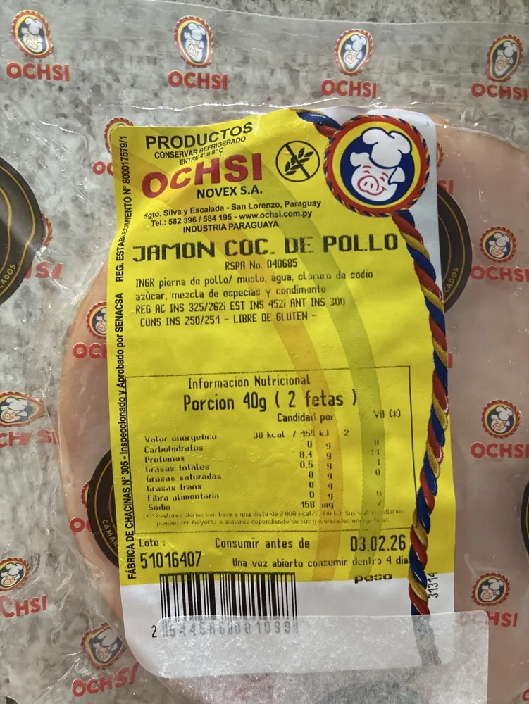 Jamón Cocido de Pollo