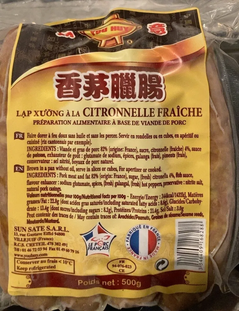Lap xuong a la citronnelle fraiche