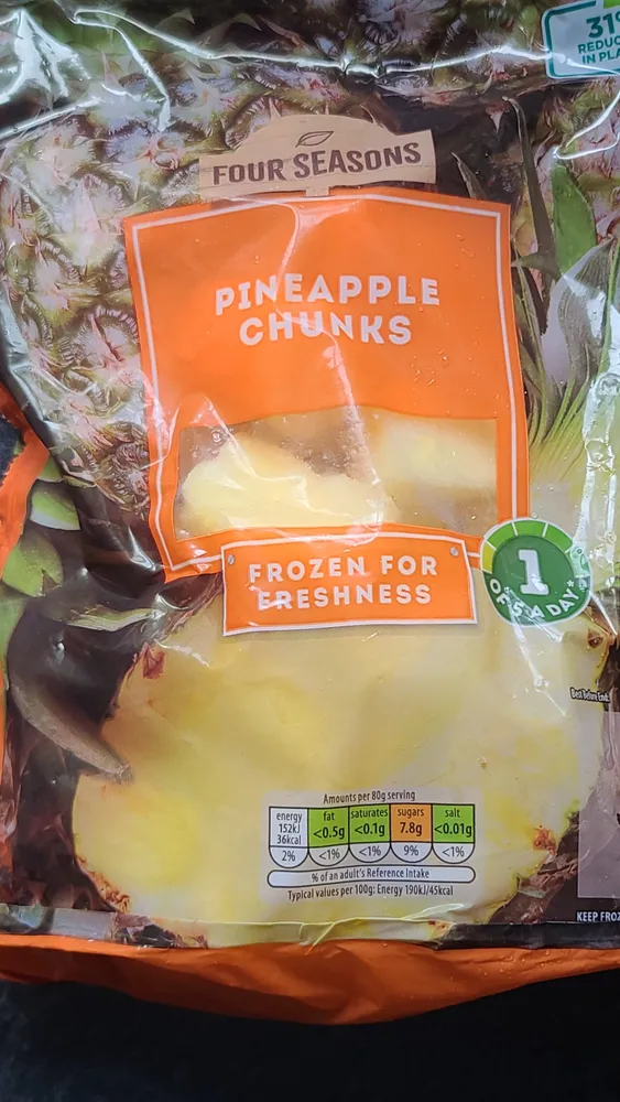 ALDI Pineapple Chunks