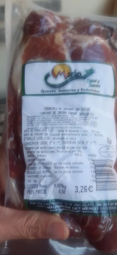 Lonchas de jamón curado