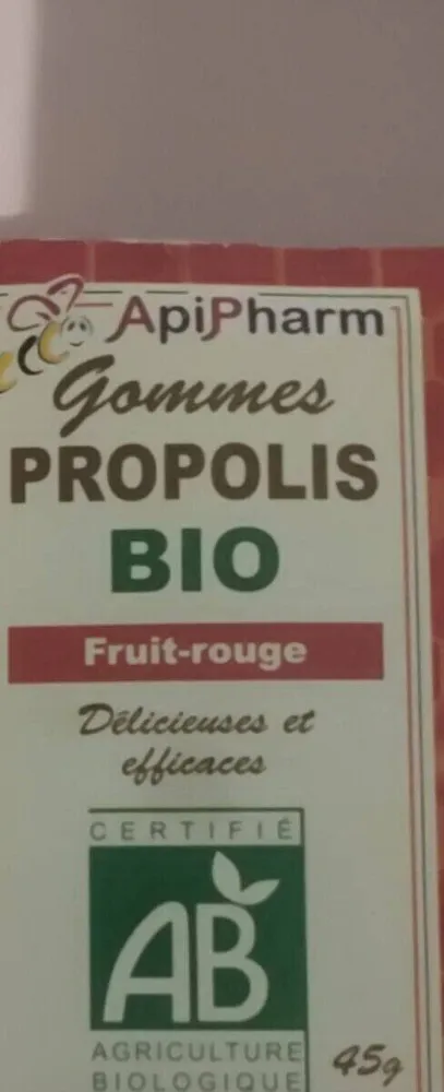 Gomme propolis fruit rouge
