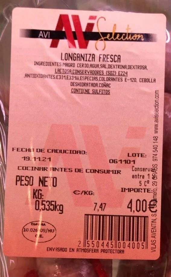 Longaniza fresca de Graus