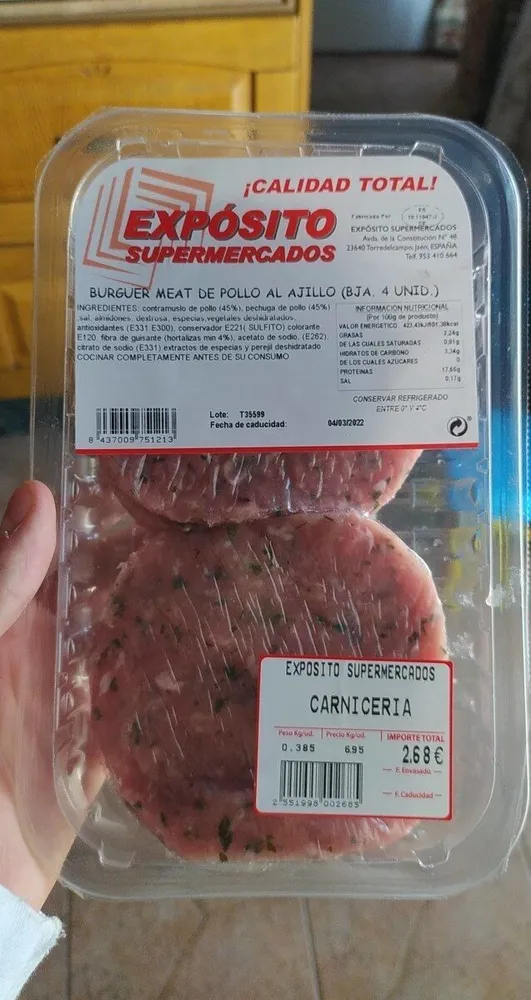Burguer meat de pollo al ajillo