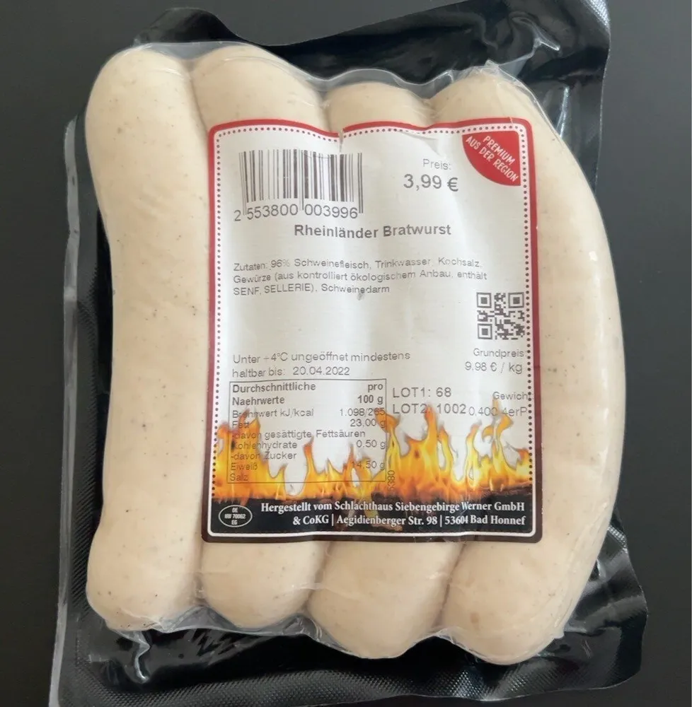Rheinländer Bratwurst