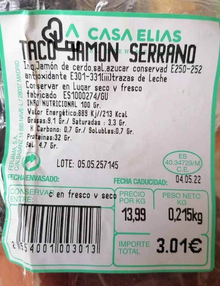 Jamón serrano