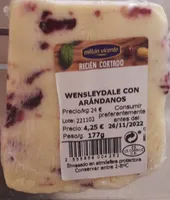 Queso Wensleydale con arándanos
