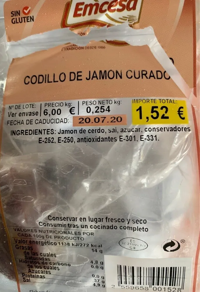 Codillo de jamón curado