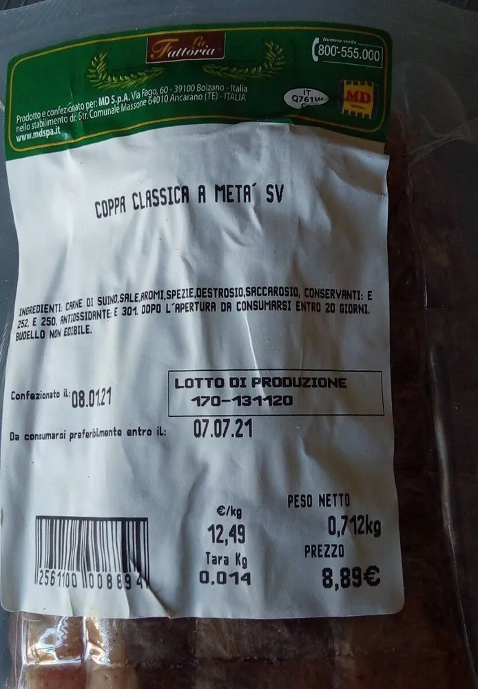 Coppa classica a metà sv