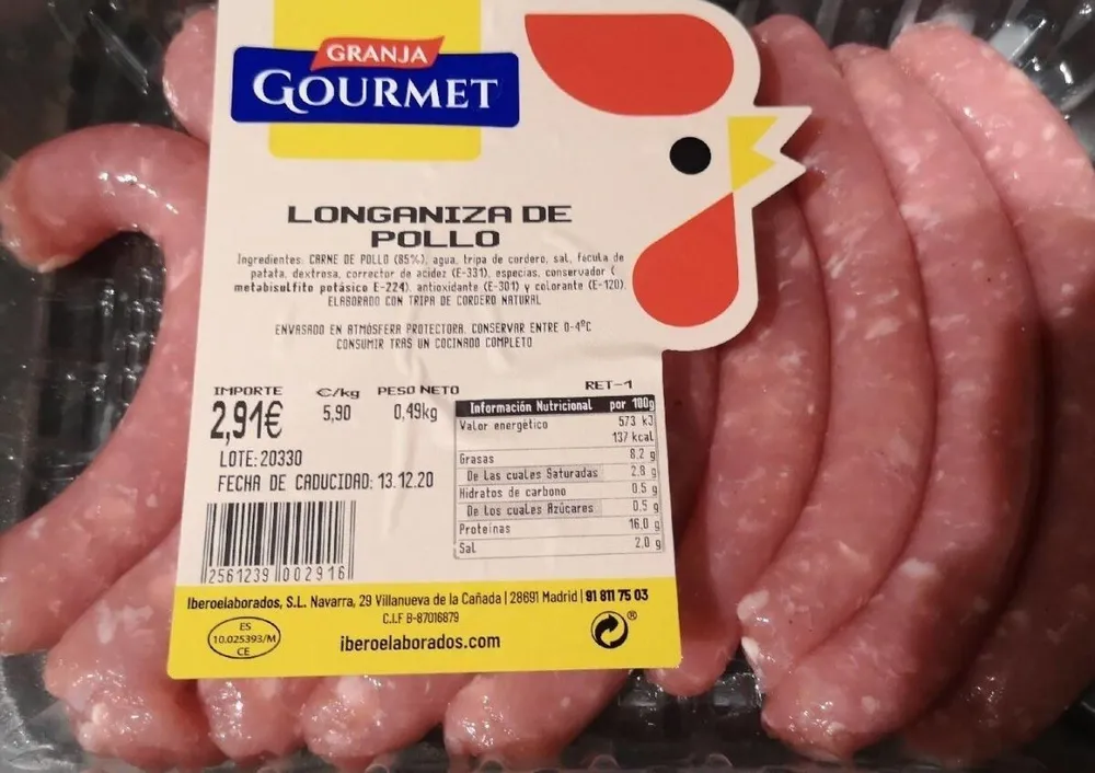 Longaniza de pollo