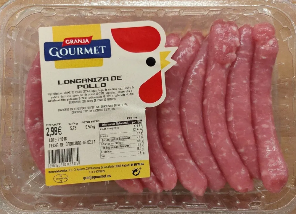 Longaniza de pollo