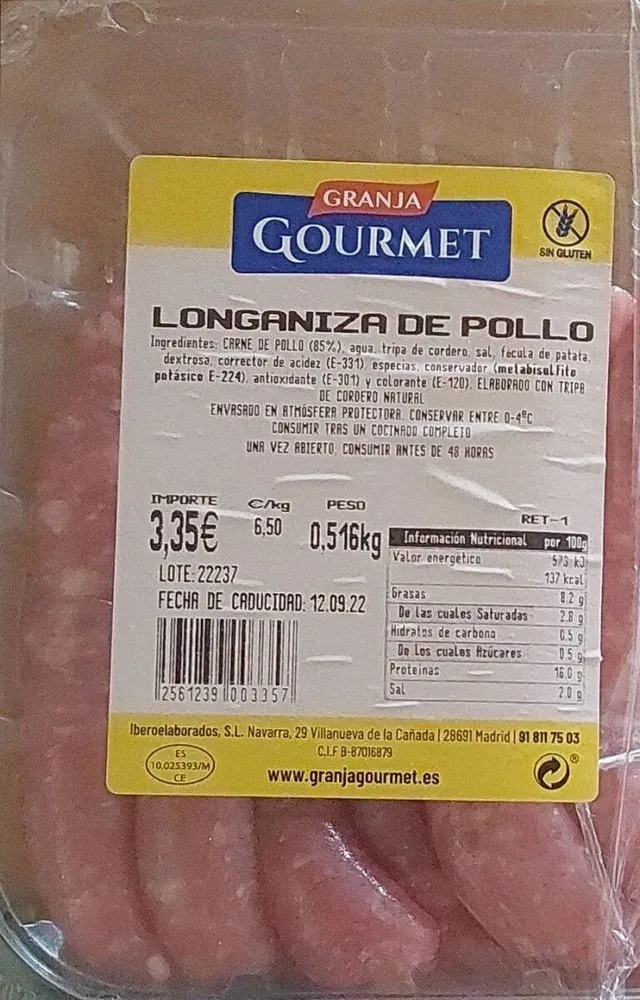 Longaniza de pollo