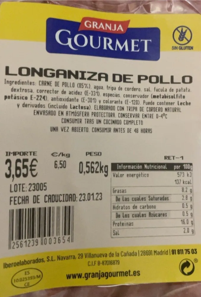 Longaniza de pomlo