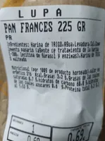 Pan frances 225gr lupa