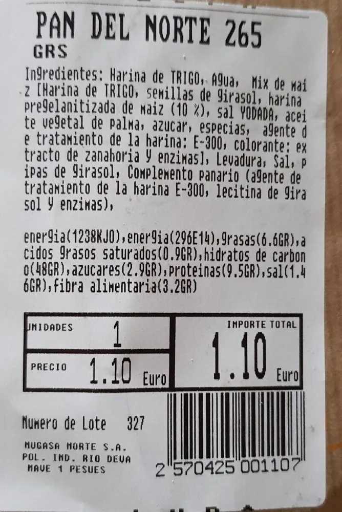 Pan del norte