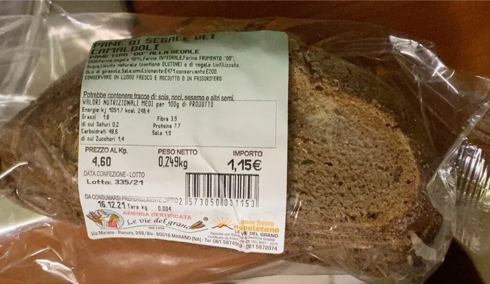 Pane di segale dei camaldoli