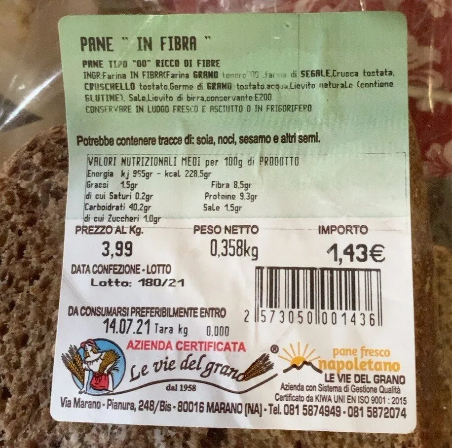 Pane in fibra