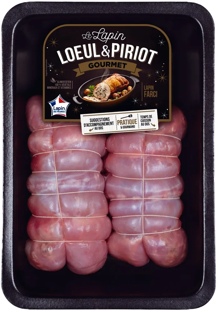 2 Rôtis de lapin farcis à la forestière