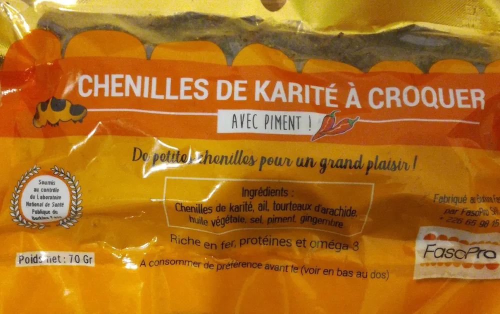 Chenilles de karité à croquer