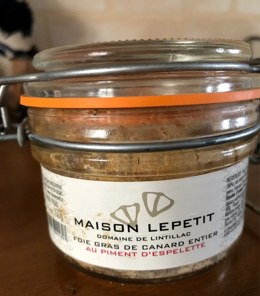 Foie gras de canard entier au piment d'espelette