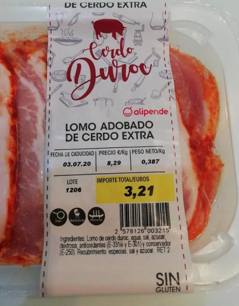 Cerdo duroc lomo adobado