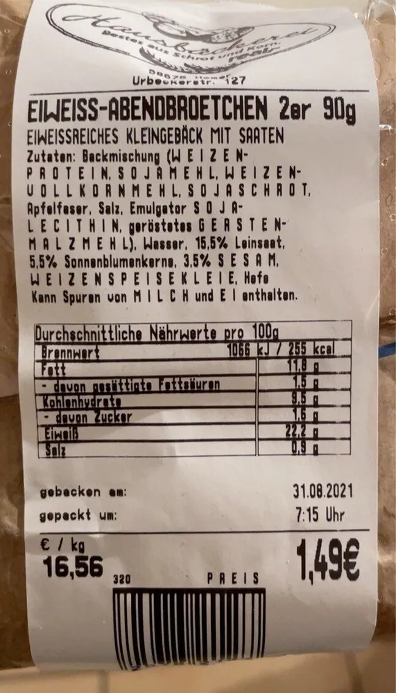 Eiweiss-Abendbroetchen
