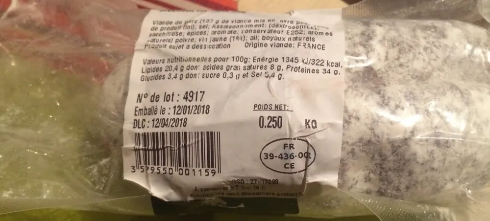 Saucisson vin jaune