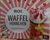 Waffel Hörnchen Erdbeer-Vanille