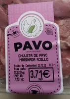 Chuletas de pavo marinado ajillo