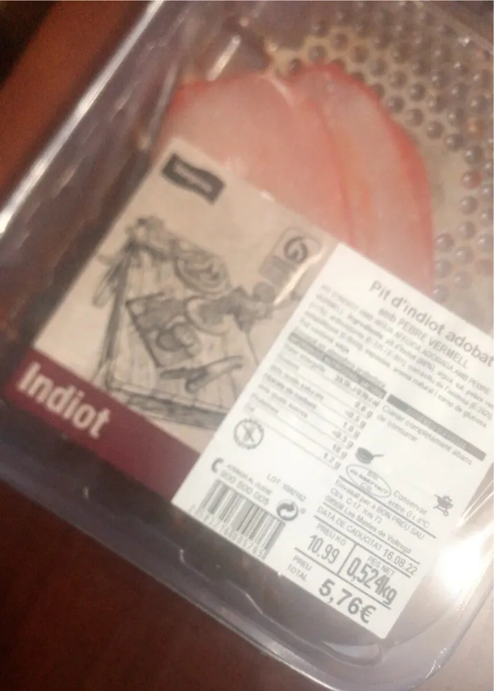 pechuga de pavo adobada