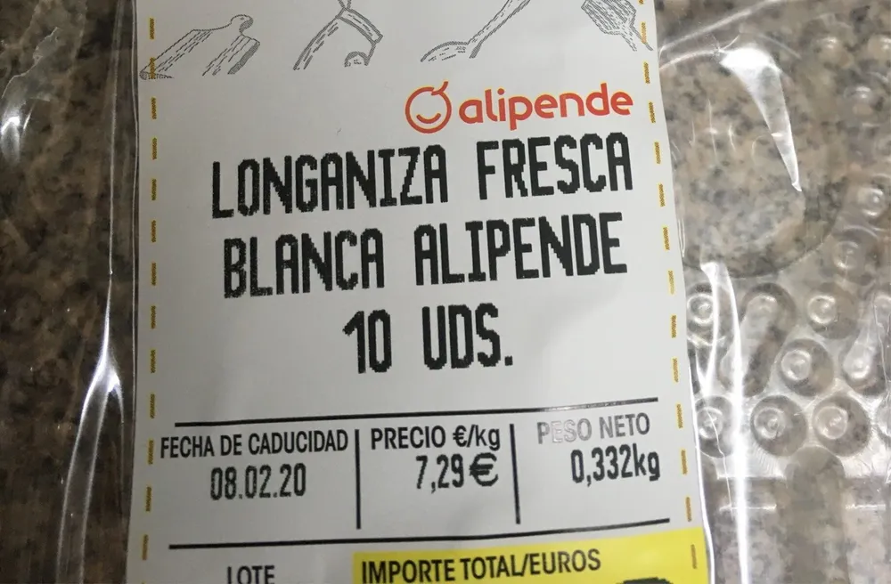 Longaniza fresca blanca