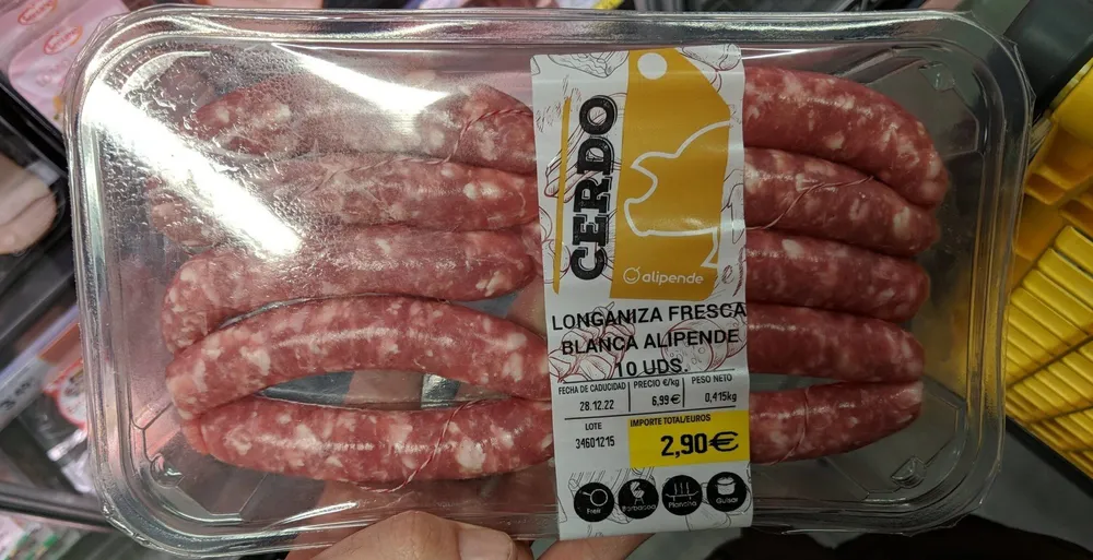 Longaniza fresca blanca