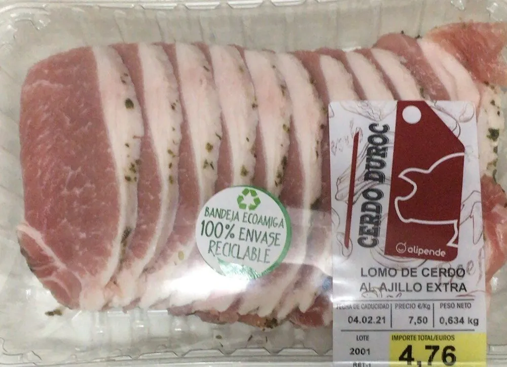Lomo de cerdo al ajillo