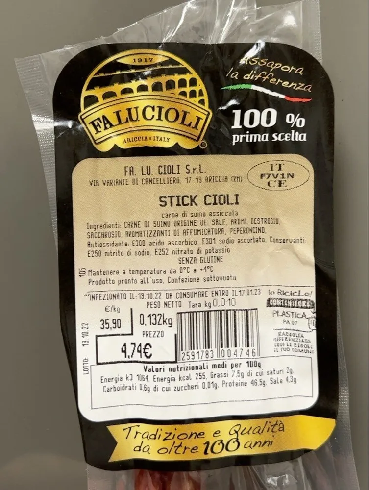 Stick Cioli - Carne di suino essiccata
