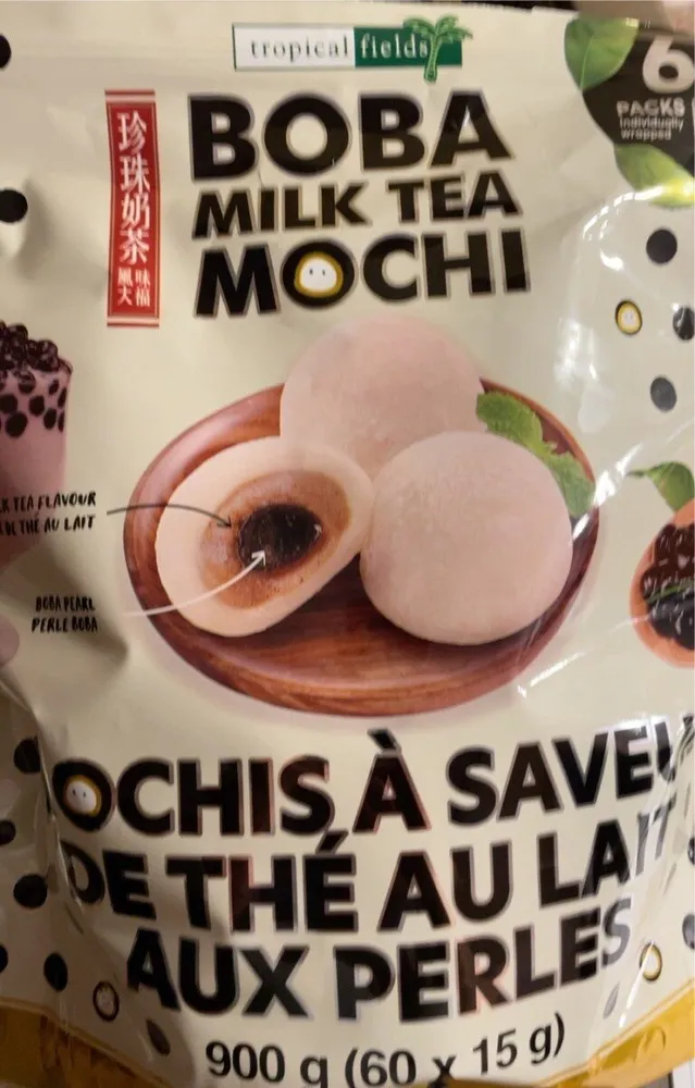 Boba milk tea mochi