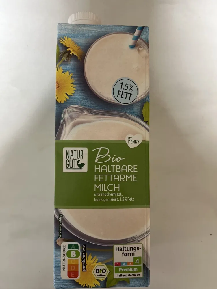 Bio haltbare Milch 1,5% Fett