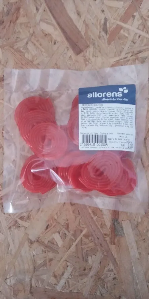 Golosina discos rojos