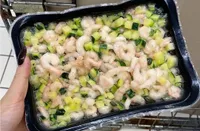 Misto gamberi e zucchine