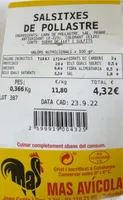 Salsitxes de pollastre