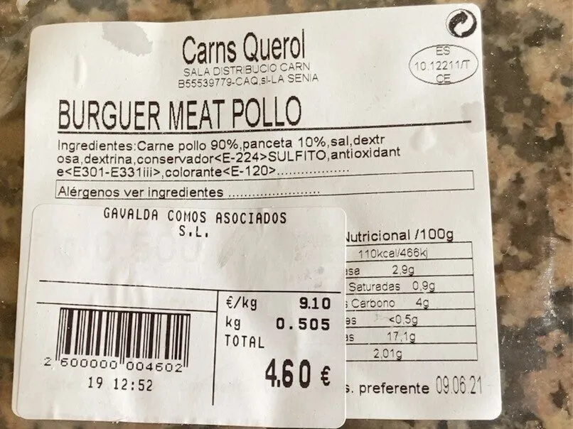 Hamburguesas de pollo