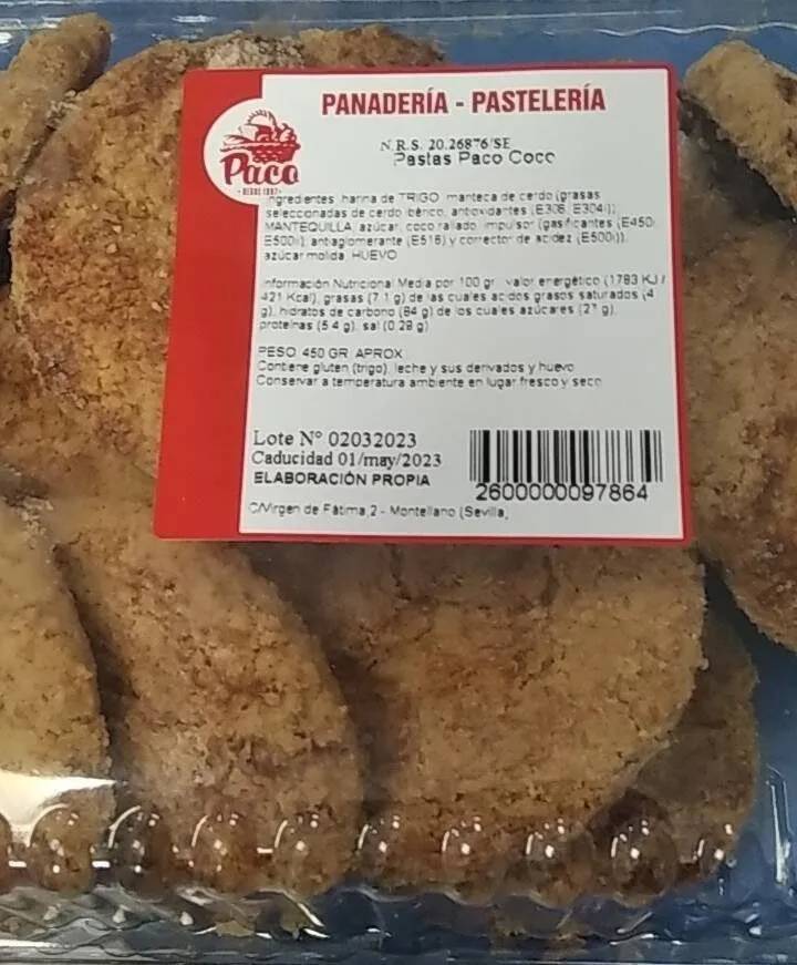 Pastas Paco coco