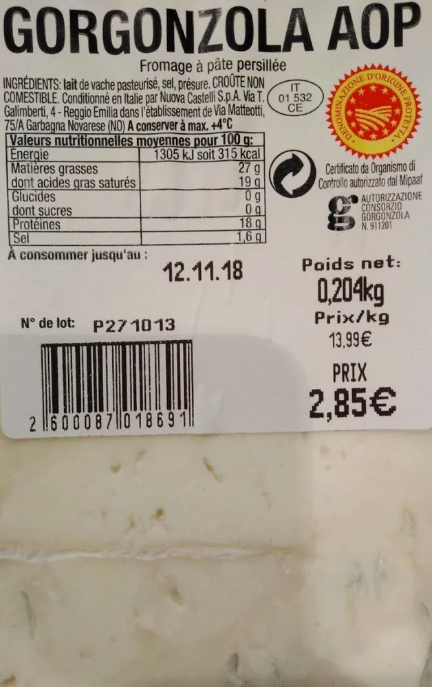 Gorgonzola aop