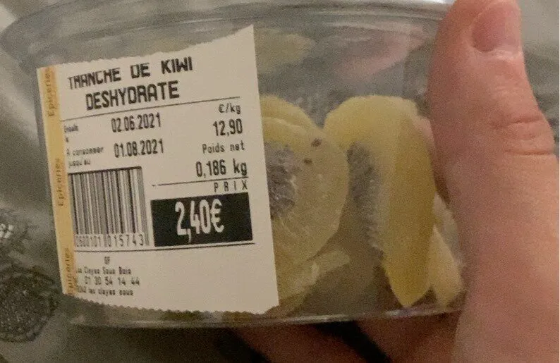 Tranches de kiwi deshydrate