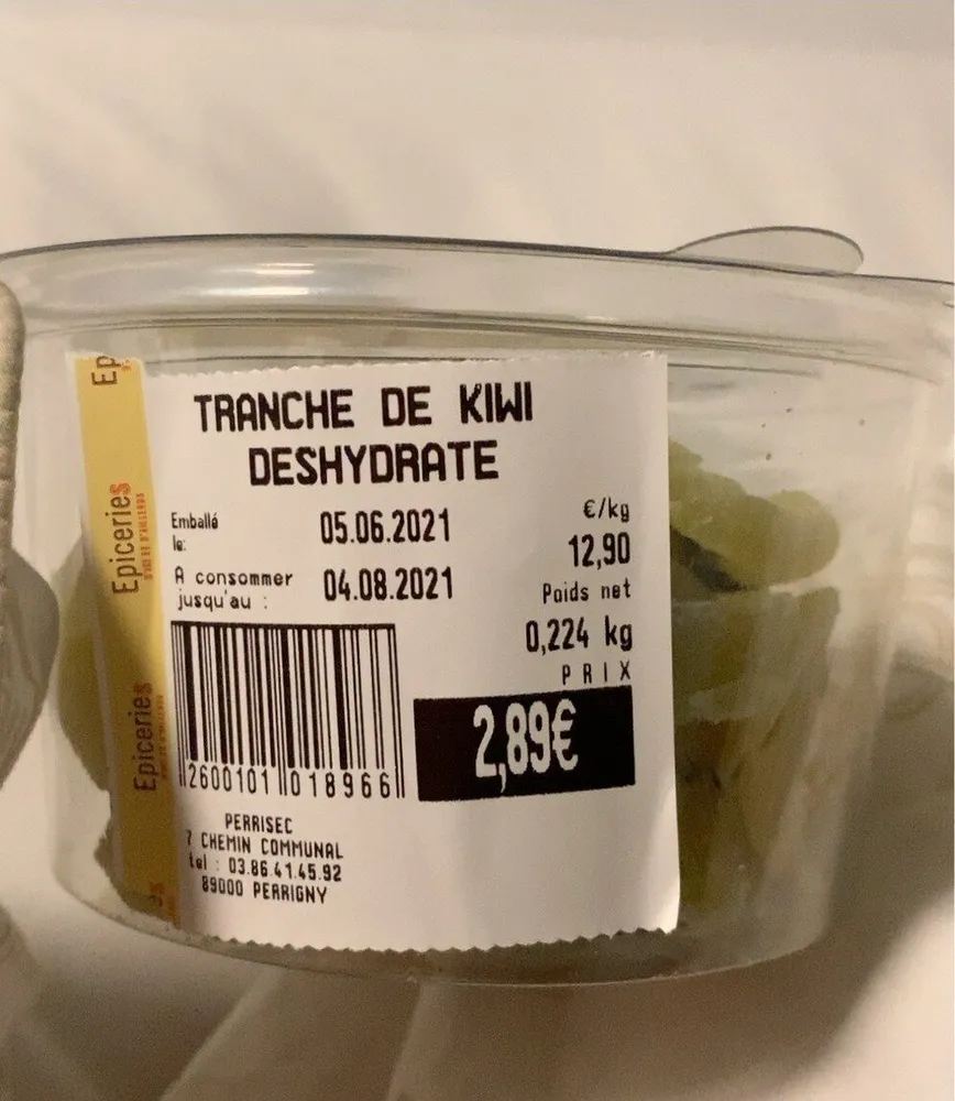 Kiwi deshydrate