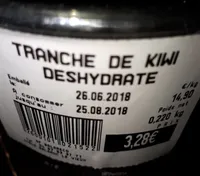 Tranche de kiwi déshydraté