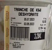 Tranche de kiwi déshydraté